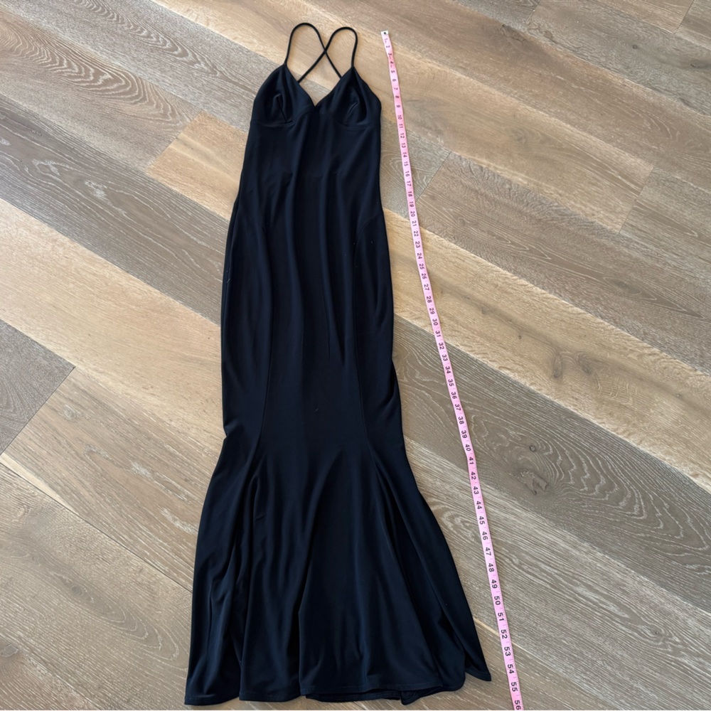 Norma Kamali Black Mermaid Fishtail Slip Gown - Picture 8 of 10